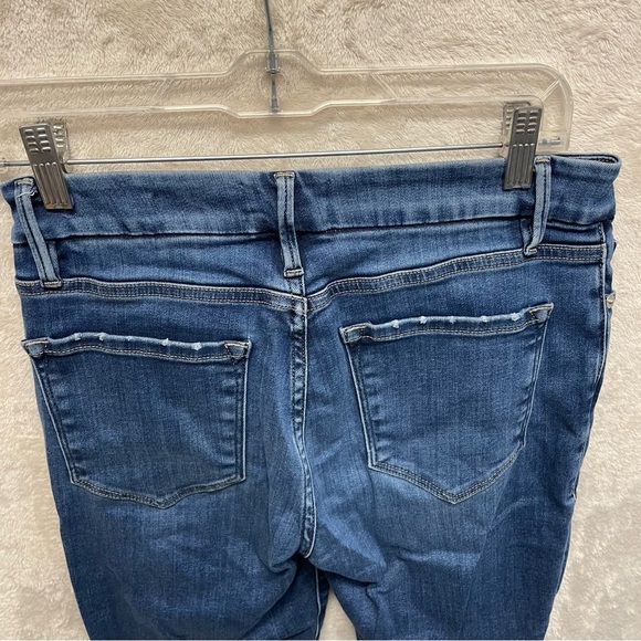 Frame Le Crop mini boot jeans women’s 28 raw hem high rise stretch - Picture 3 of 8